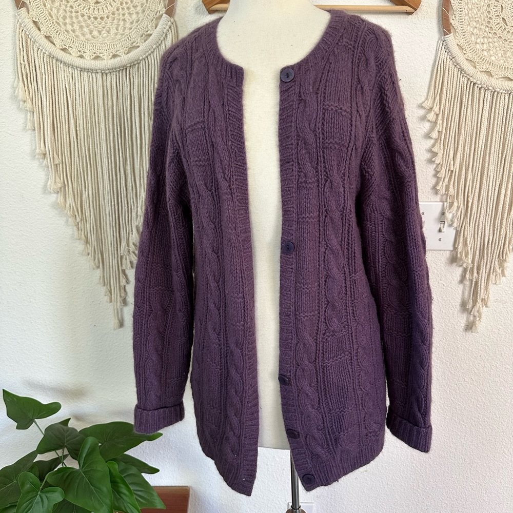 Kirkland Signature Purple Cashmere Cardigan XL